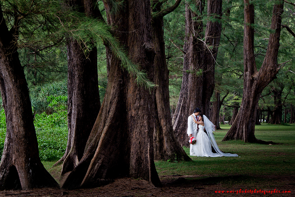 Pre wedding photoshoot at Sirinat National park Nai yang Beach Phuket Thailand