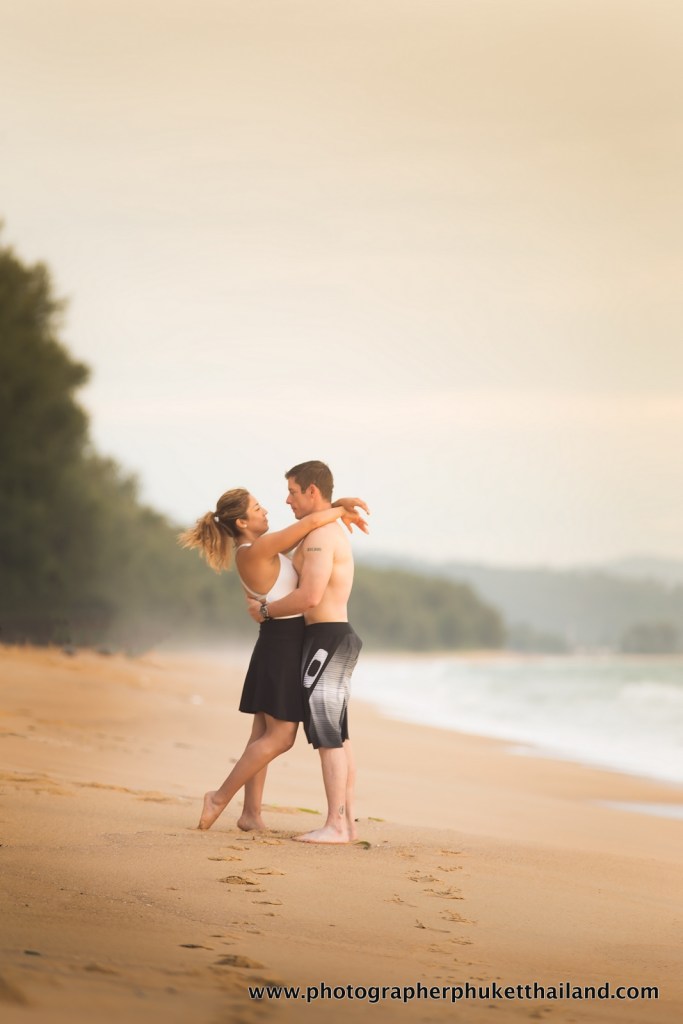 honeymoon coule photoshoot at mai khao beach phuket