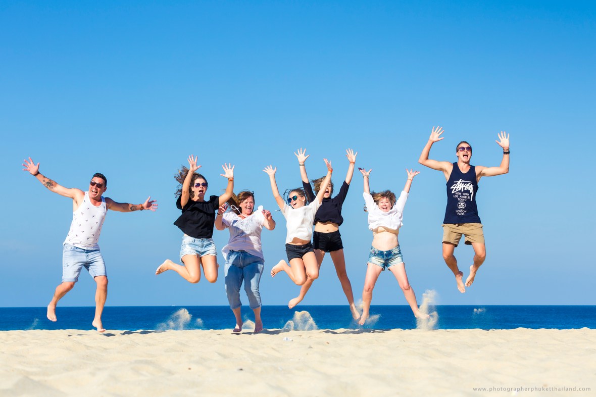 family reunion photo session at karon beach phuket Thailand