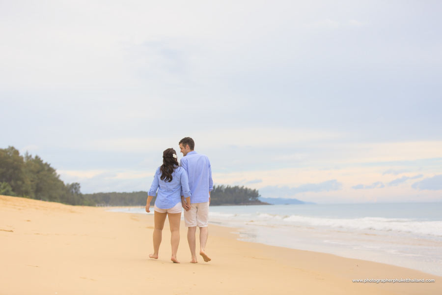 engagement photoshoot at Natai beach Phang-Nga