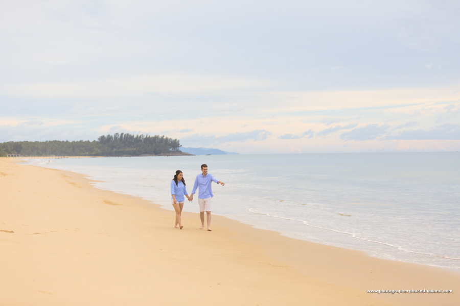 engagement photoshoot at Natai beach Phang-Nga