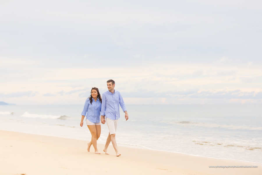 engagement photoshoot at Natai beach Phang-Nga