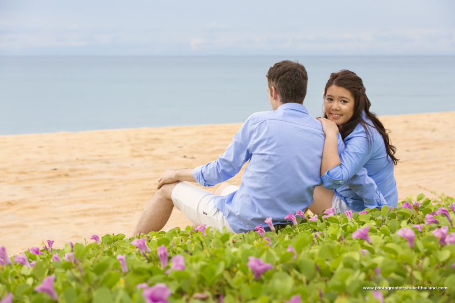 engagement photoshoot at Natai beach Phang-Nga