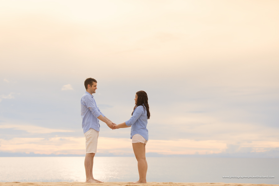 engagement photoshoot at Natai beach Phang-Nga