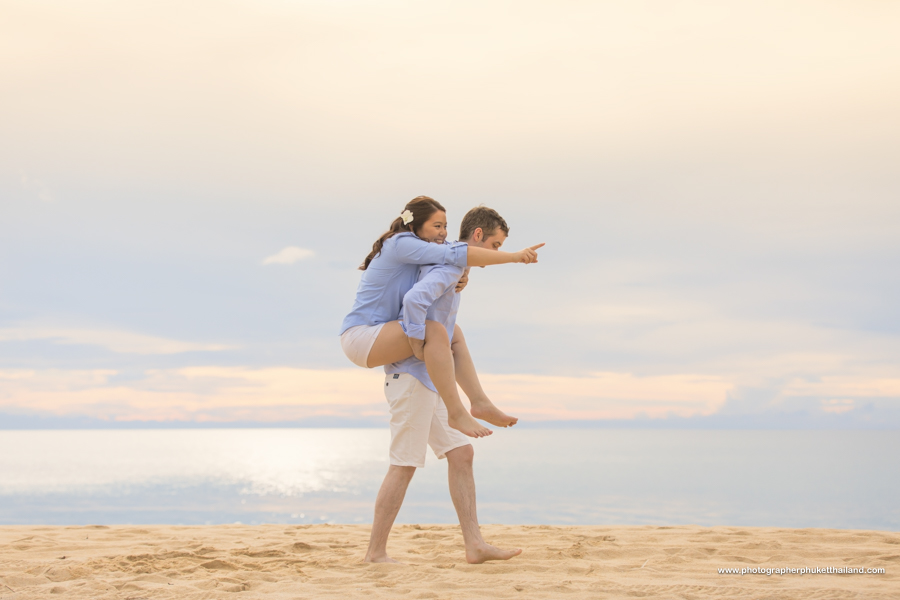 engagement photoshoot at Natai beach Phang-Nga
