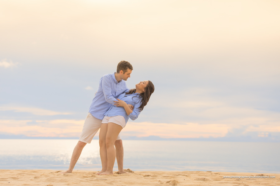 engagement photoshoot at Natai beach Phang-Nga