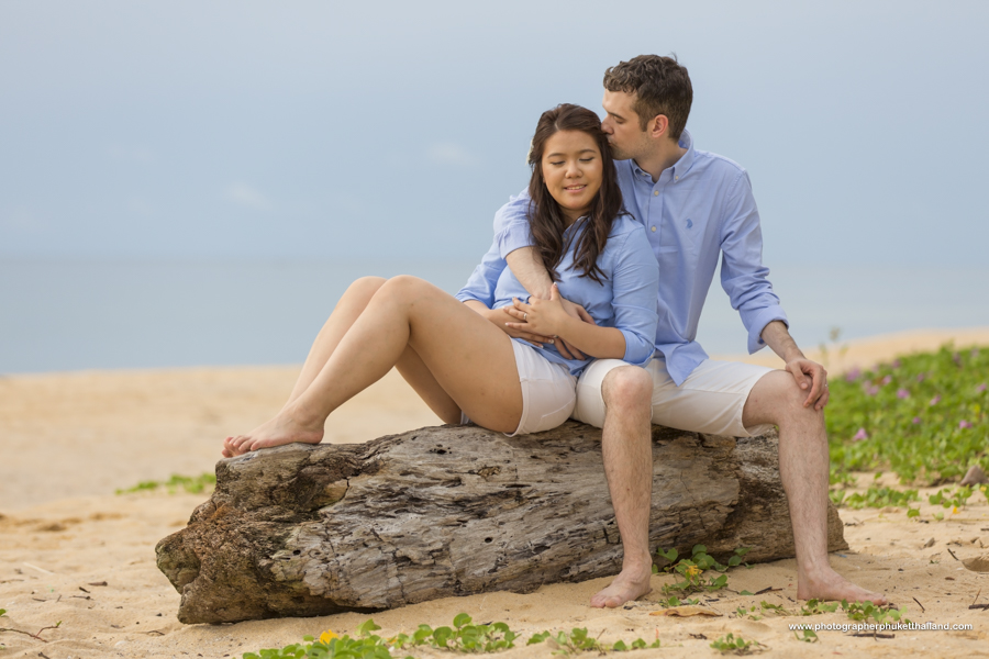 engagement photoshoot at Natai beach Phang-Nga