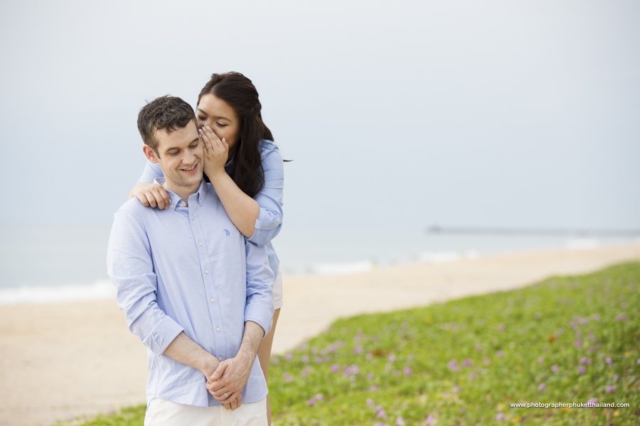 engagement photoshoot at Natai beach Phang-Nga