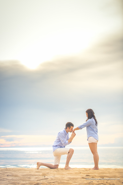 engagement photoshoot at Natai beach Phang-Nga