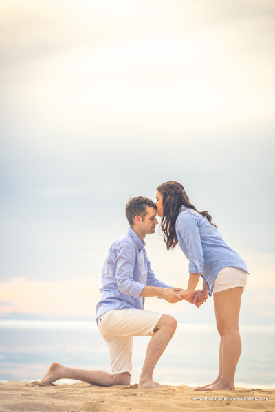 engagement photoshoot at Natai beach Phang-Nga