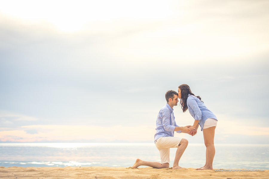 engagement photoshoot at Natai beach Phang-Nga