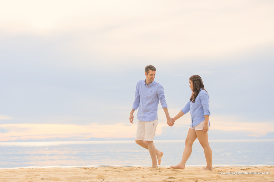 engagement photoshoot at Natai beach Phang-Nga
