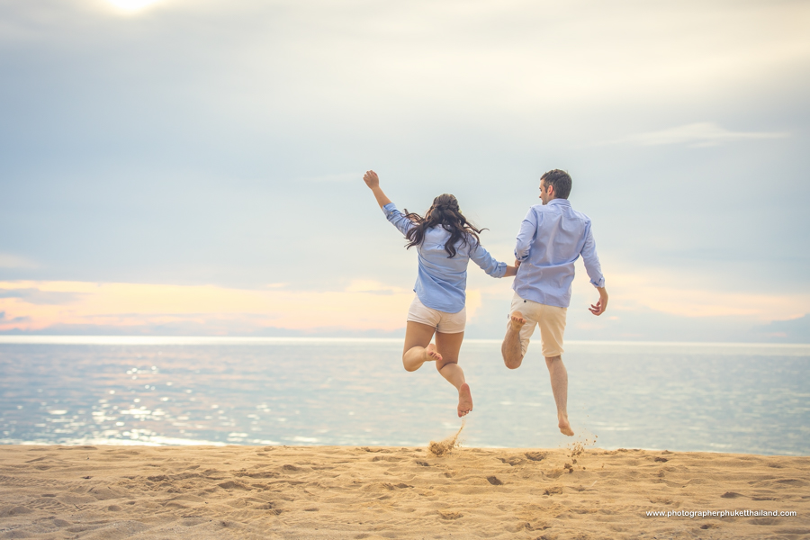engagement photoshoot at Natai beach Phang-Nga