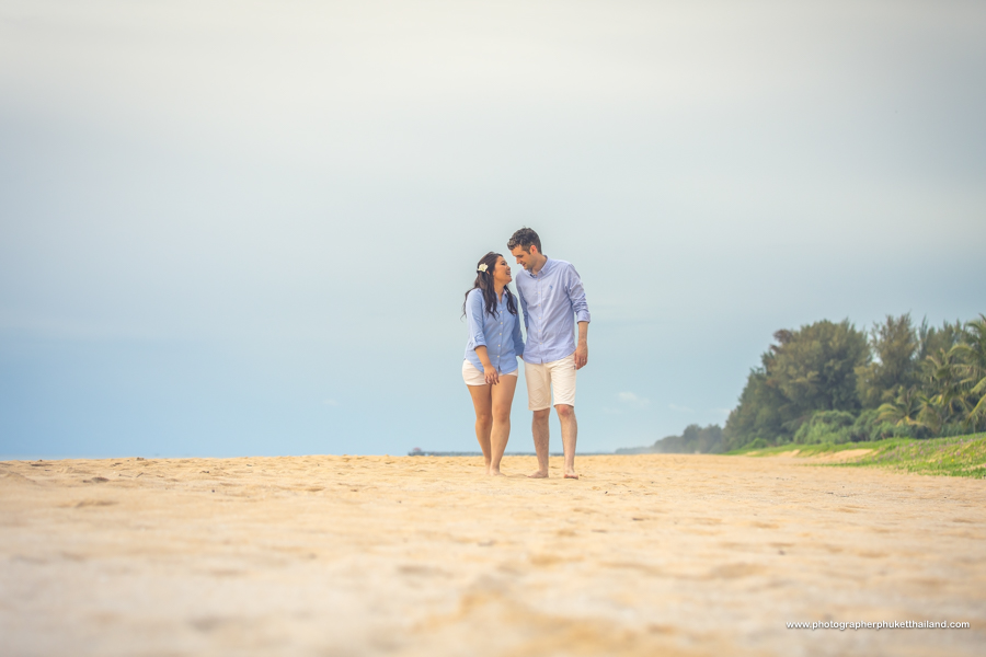 engagement photoshoot at Natai beach Phang-Nga