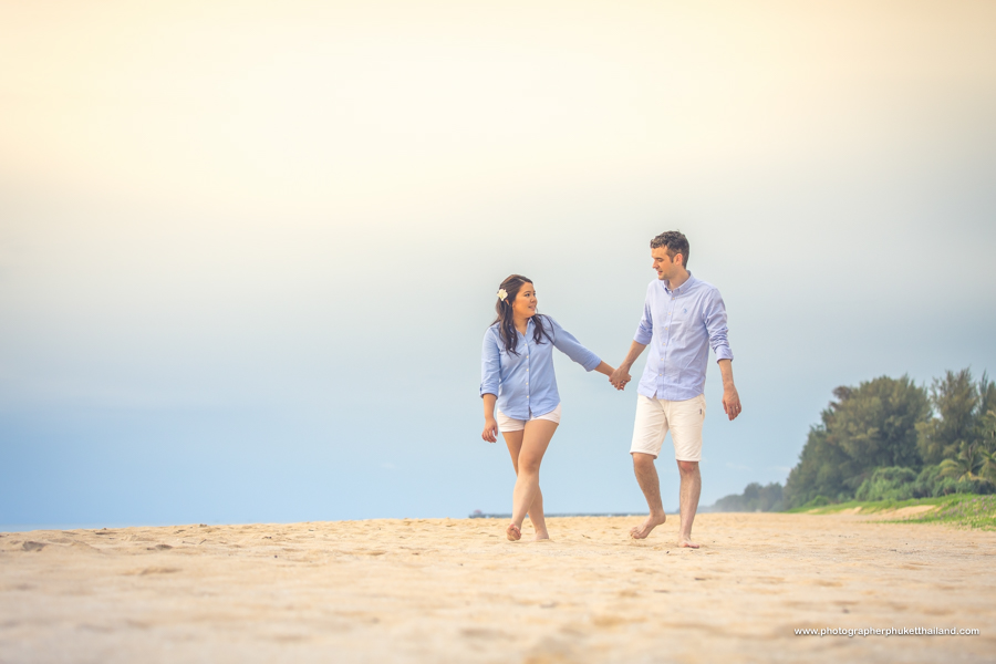 engagement photoshoot at Natai beach Phang-Nga
