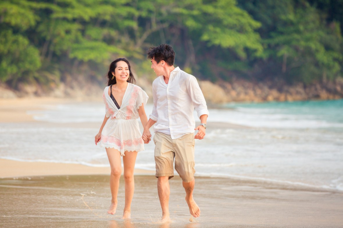 engagement photoshoot at naithon beach phuket