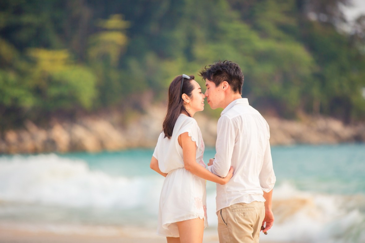 engagement photoshoot at naithon beach phuket
