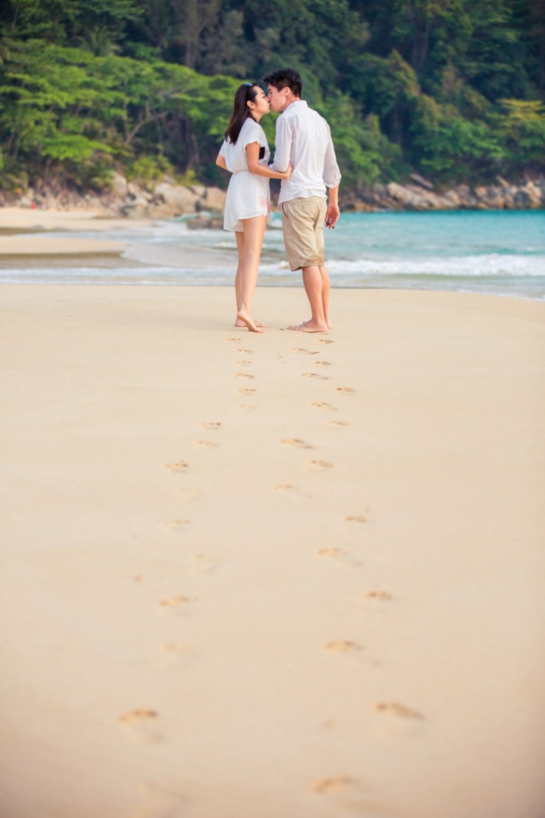 engagement photoshoot at naithon beach phuket