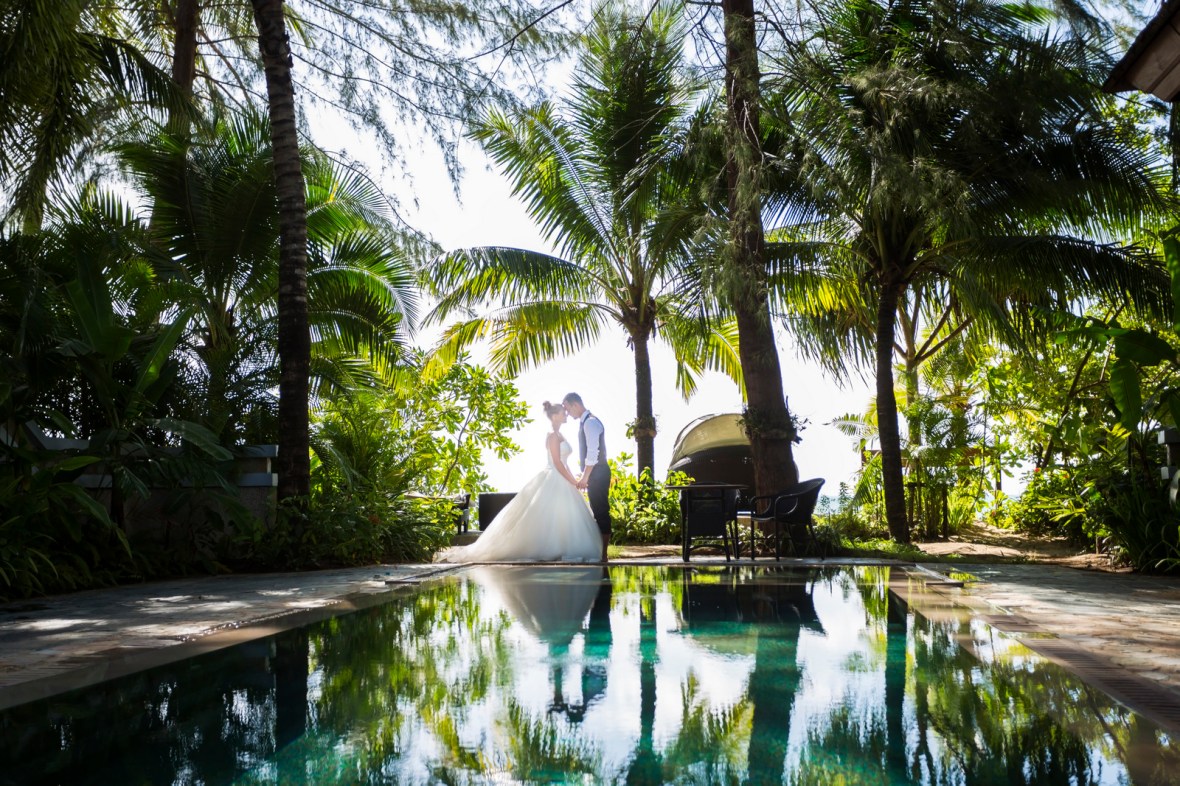 post wedding photo session at khao lak Phang nga Thailand