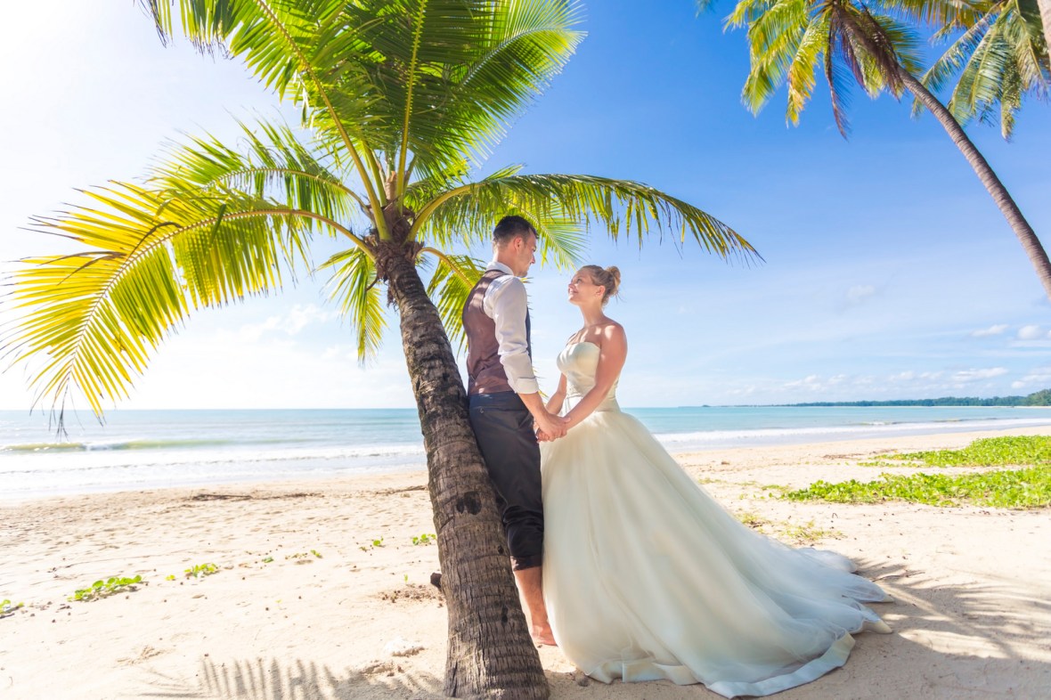 post wedding photo session at khao lak Phang nga Thailand