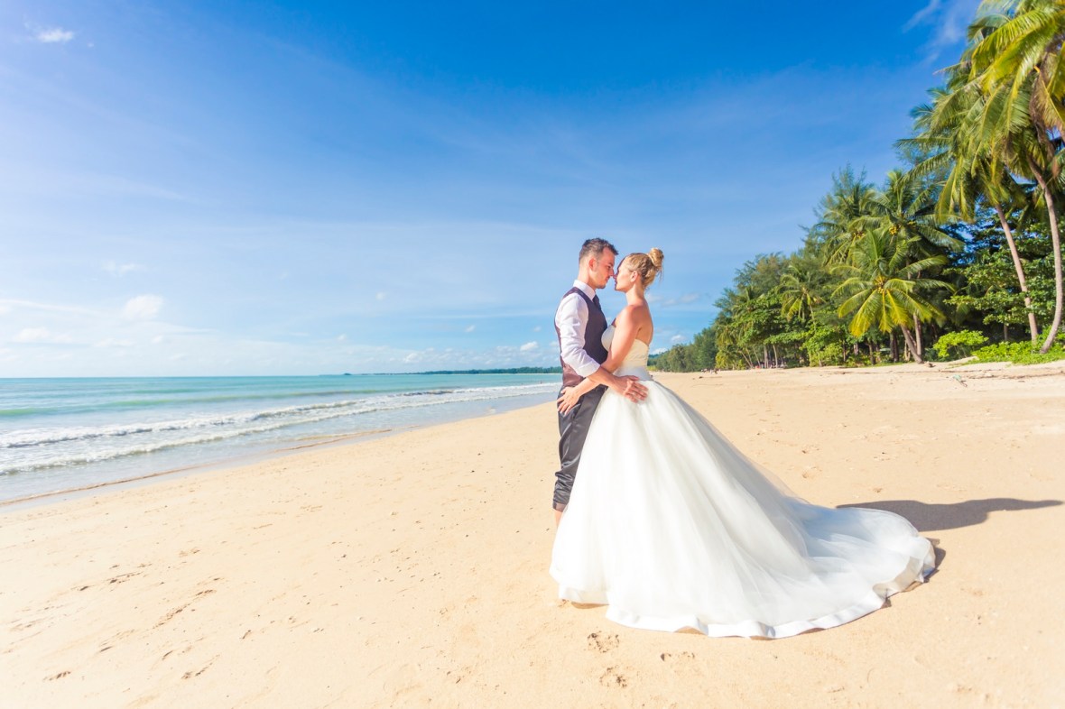 post wedding photo session at khao lak Phang nga Thailand