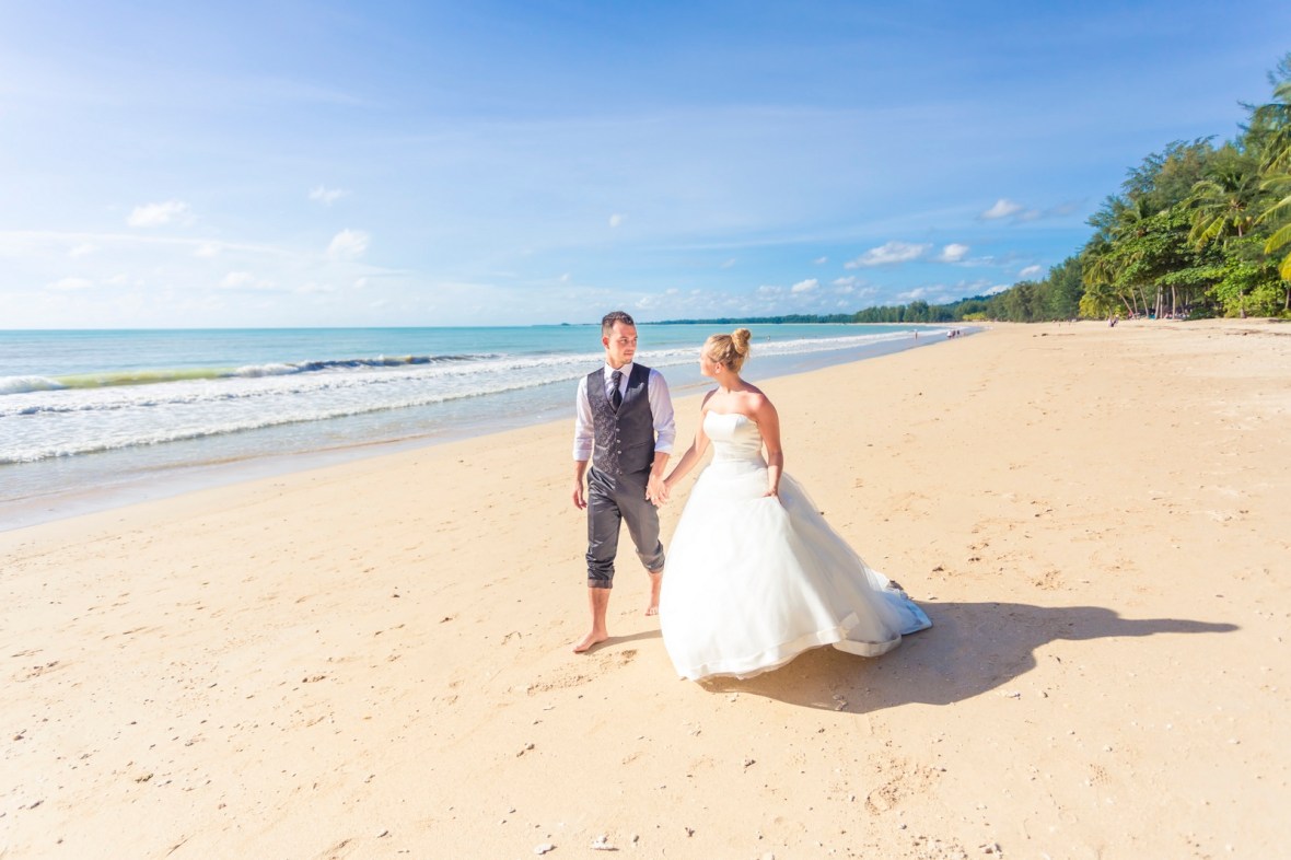 post wedding photo session at khao lak Phang nga Thailand