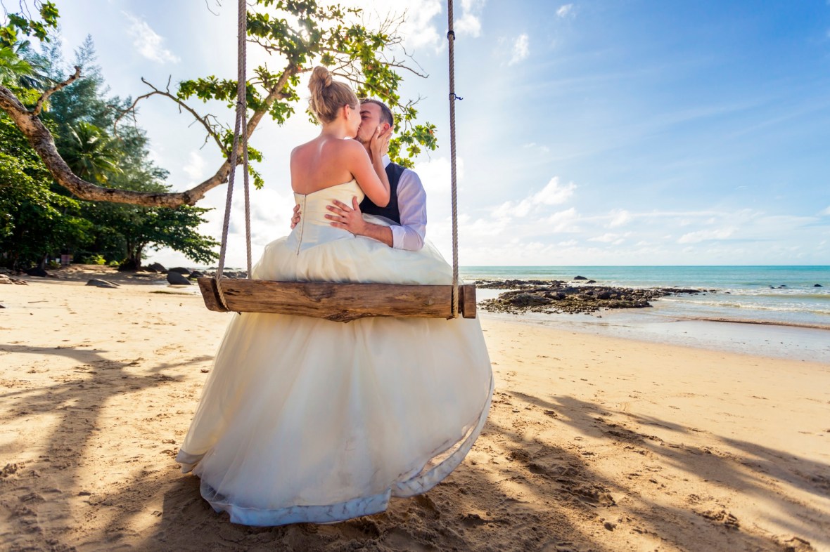 post wedding photo session at khao lak Phang nga Thailand