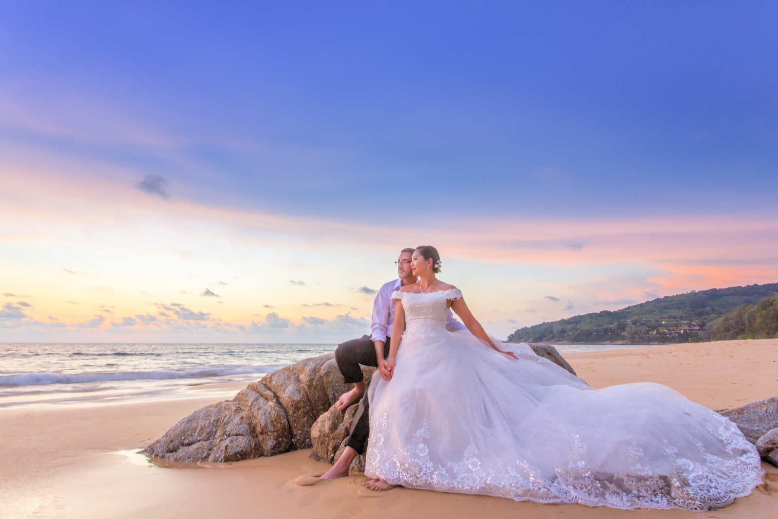 pre wedding photoshoot at naithon beach phuket thailand