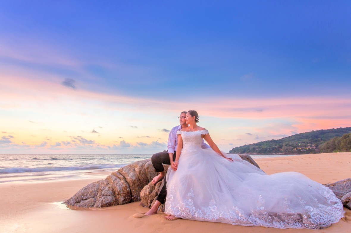 pre wedding photoshoot at naithon beach phuket thailand