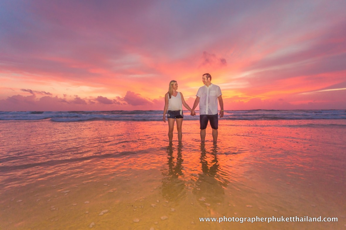 family photoshoot at karon beach phuket thailand