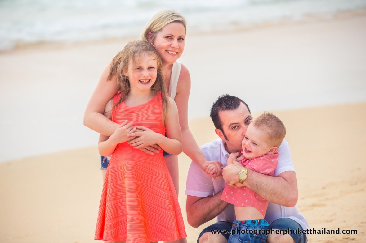 family photoshoot at karon beach phuket thailand