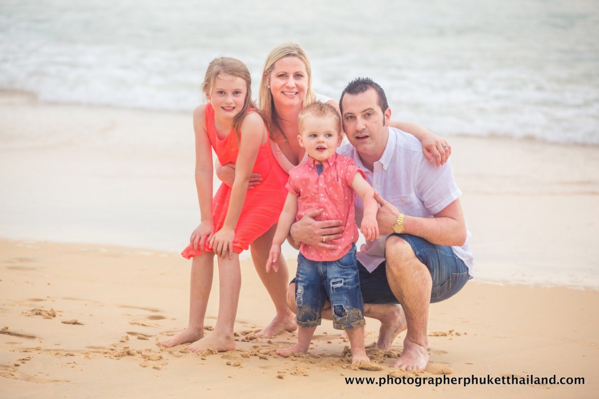 family photoshoot at karon beach phuket thailand