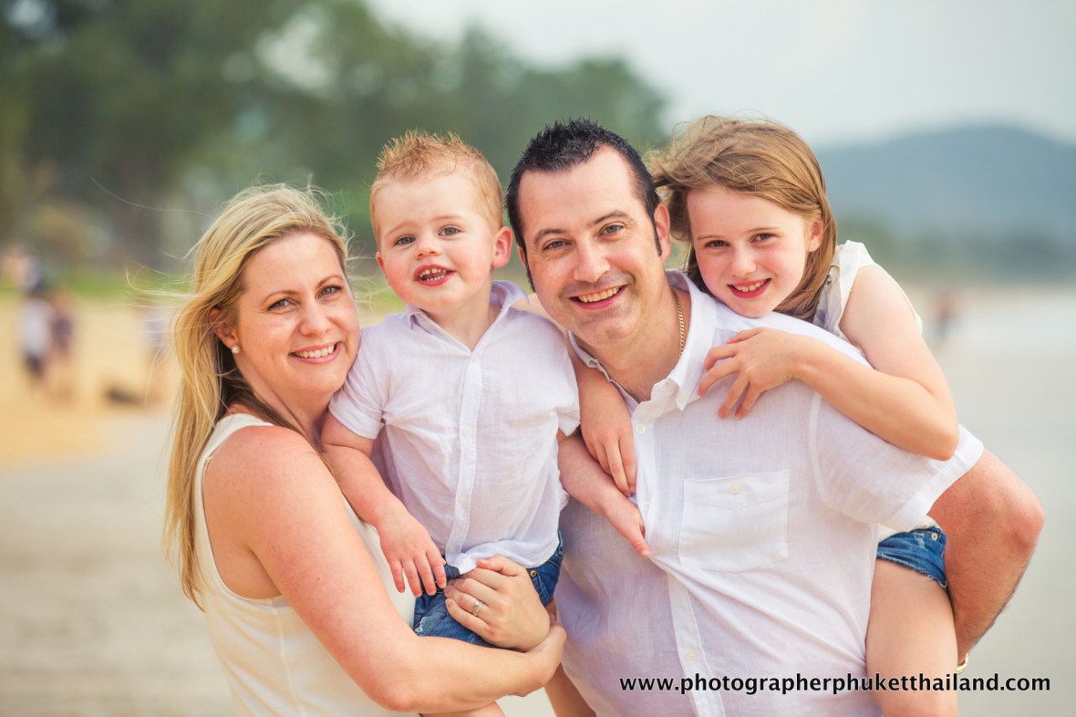 family photoshoot at karon beach phuket thailand