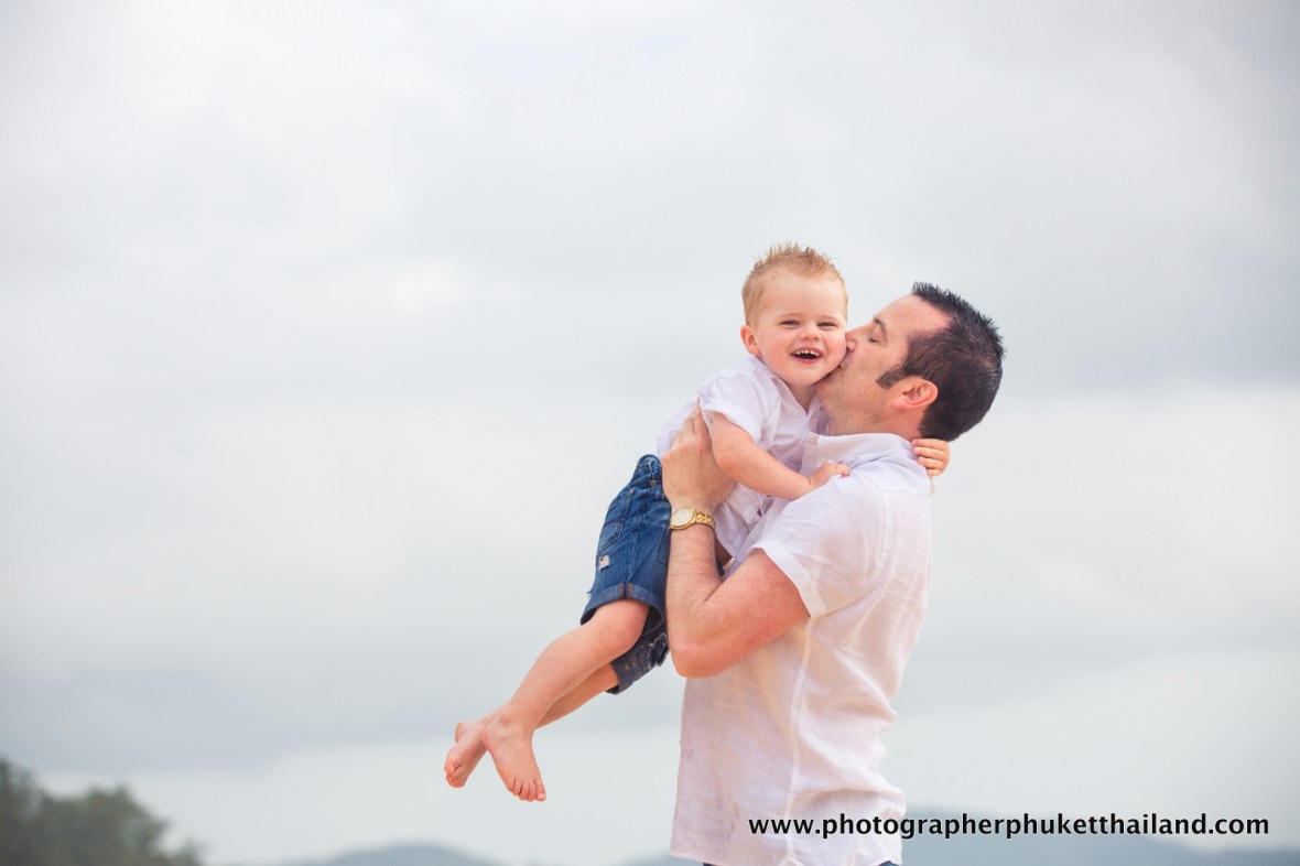 family photoshoot at karon beach phuket thailand