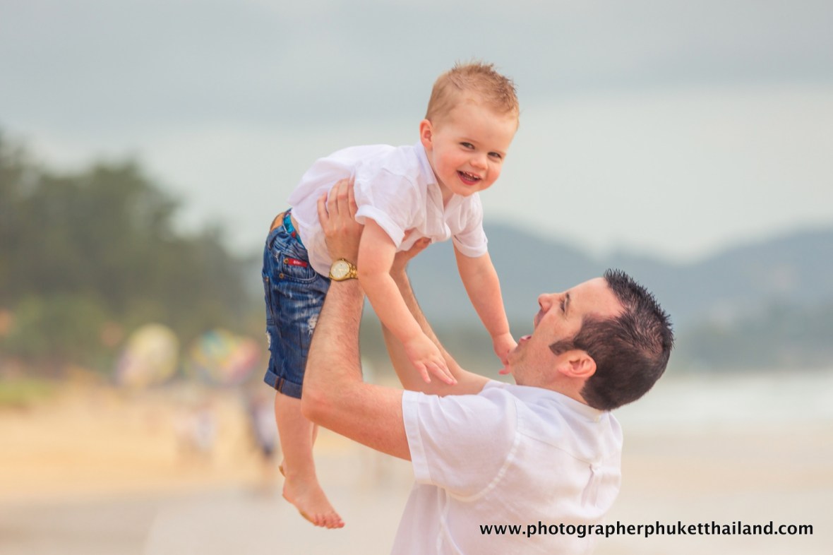 family photoshoot at karon beach phuket thailand