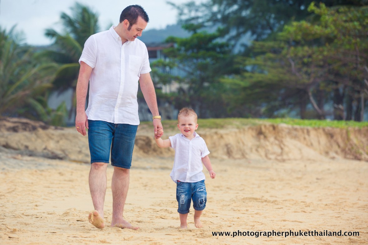 family photoshoot at karon beach phuket thailand