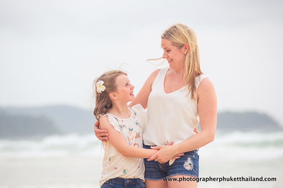family photoshoot at karon beach phuket thailand