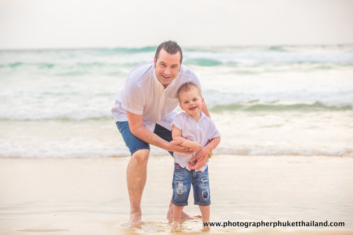 family photoshoot at karon beach phuket thailand