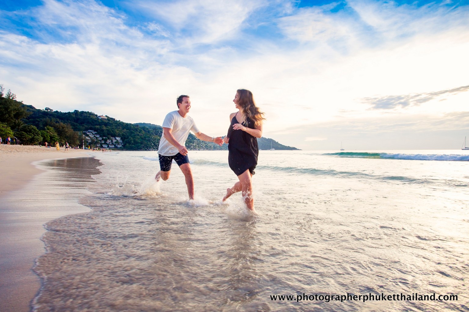 couple photo shooting at kata noi beach Phuket
