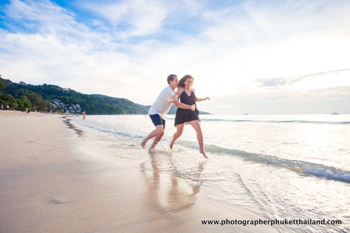 couple photo shooting at kata noi beach Phuket