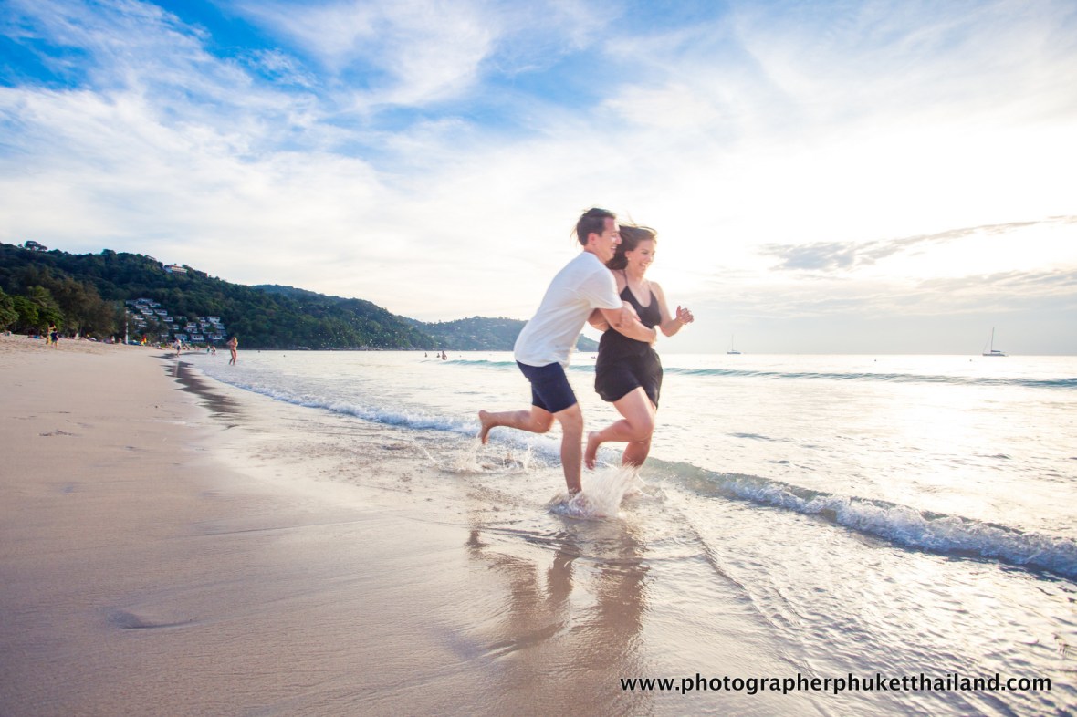 couple photo shooting at kata noi beach Phuket