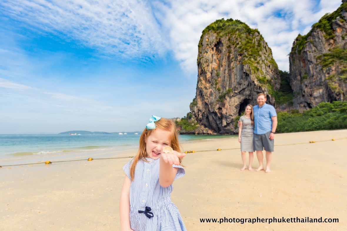 family photo shooting at pra nang cave beach Krabi