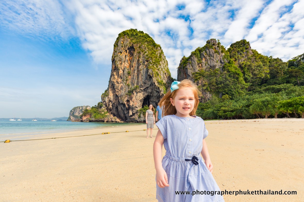 family photo shooting at pra nang cave beach Krabi
