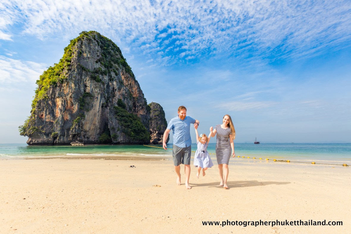 family photo shooting at phra nang cave beach Krabi