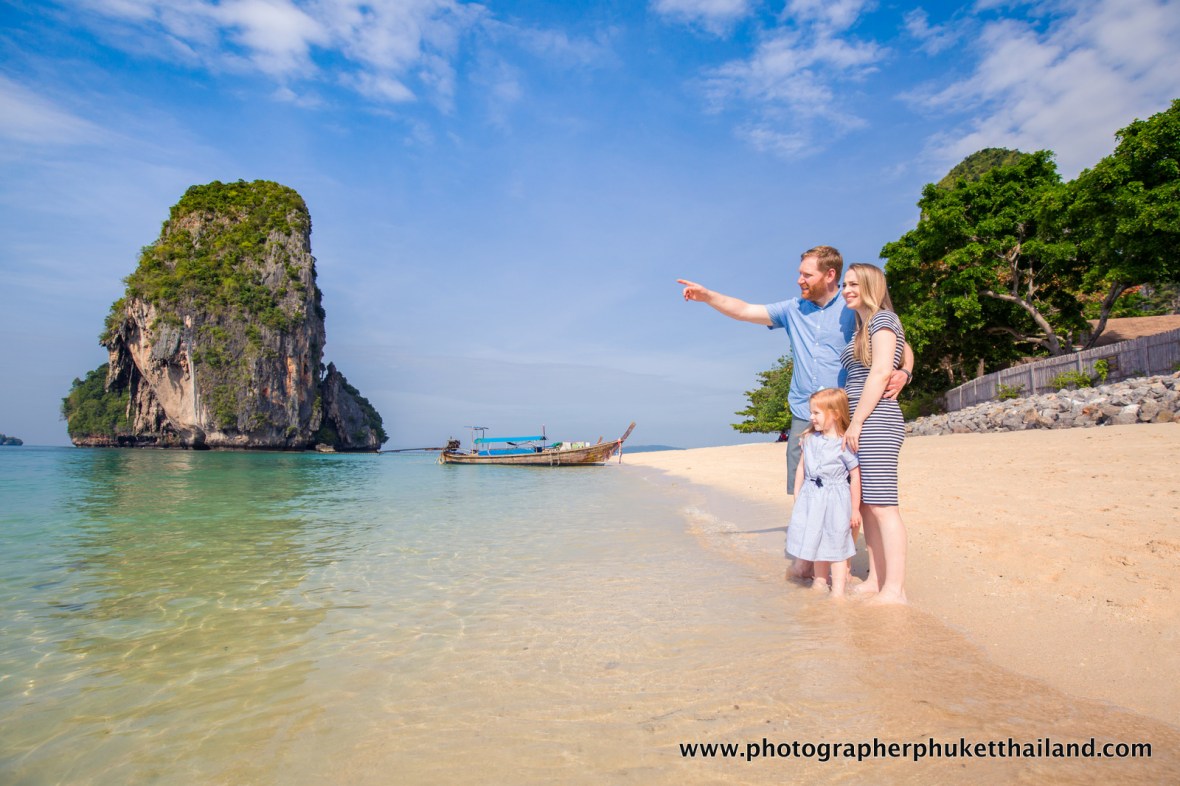 family photo shooting at pra nang cave beach Krabi