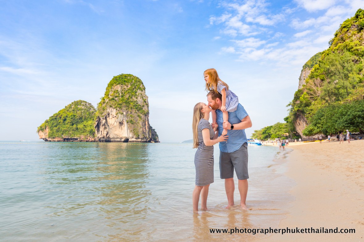 family photo shooting at phra nang cave beach Krabi
