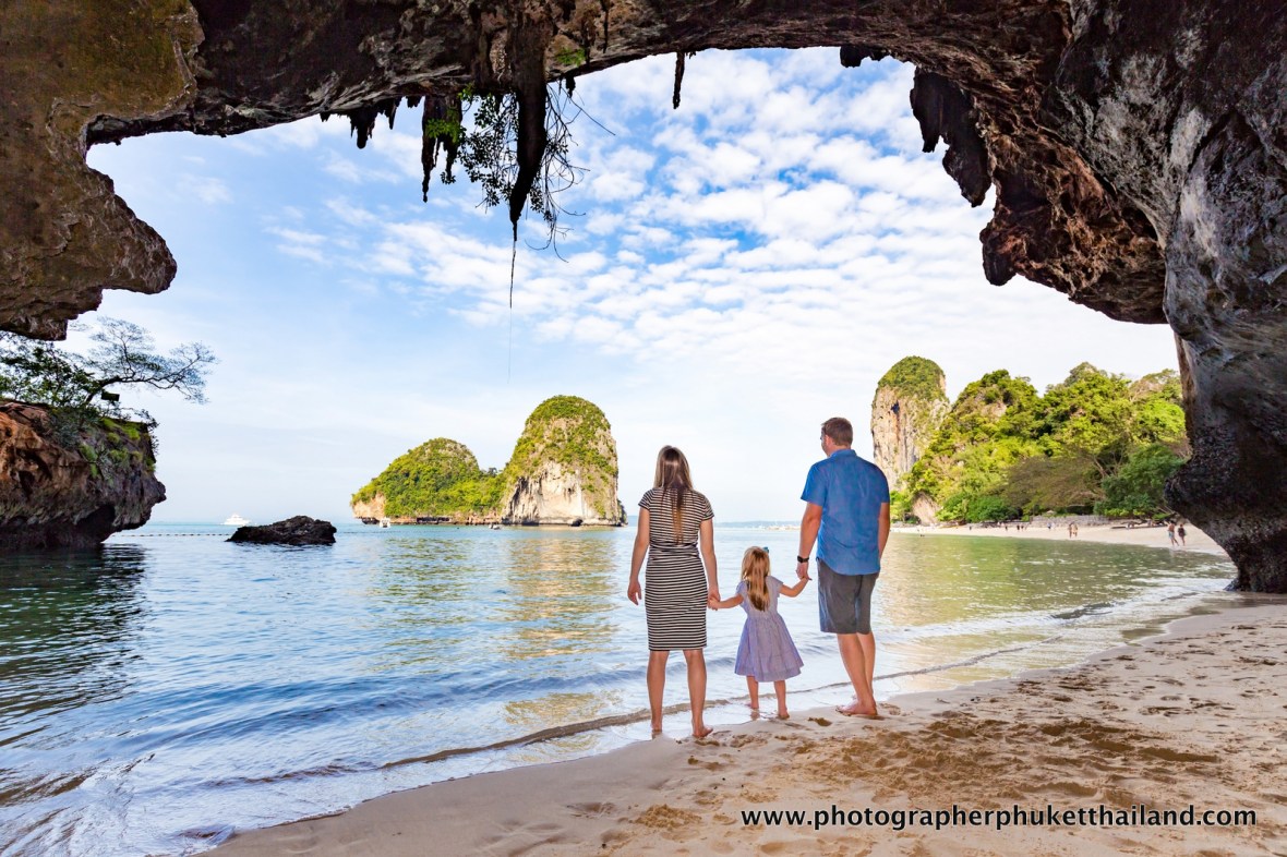 family photo shooting at phra nang cave beach Krabi