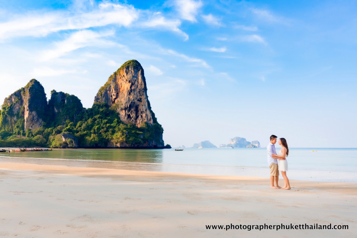 couple photoshoot at Railay beach Krabi Thailand