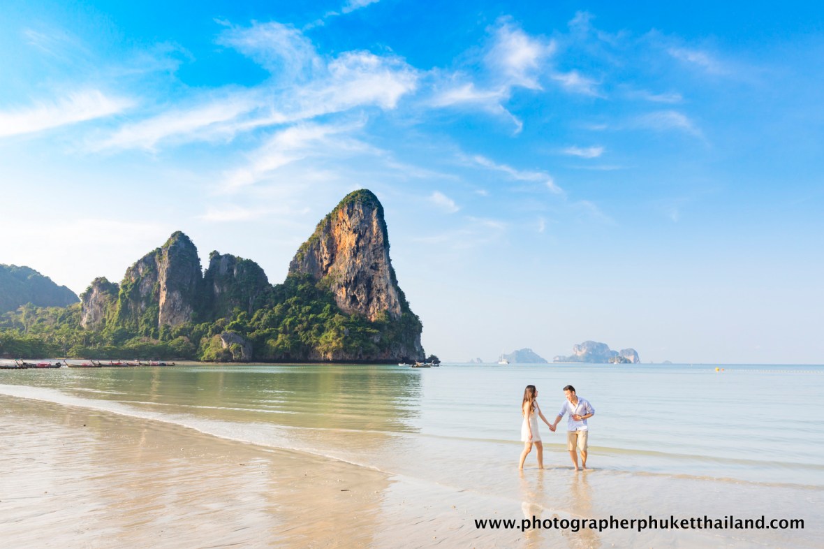 couple photoshoot at Railay beach Krabi Thailand