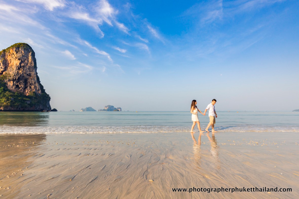 couple photoshoot at Railay beach Krabi Thailand